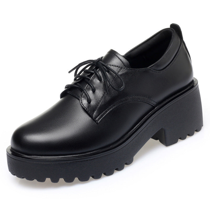 Damen Komfortable Schnürschuhe mit klobigem Absatz und rutschfester Sohle R&B