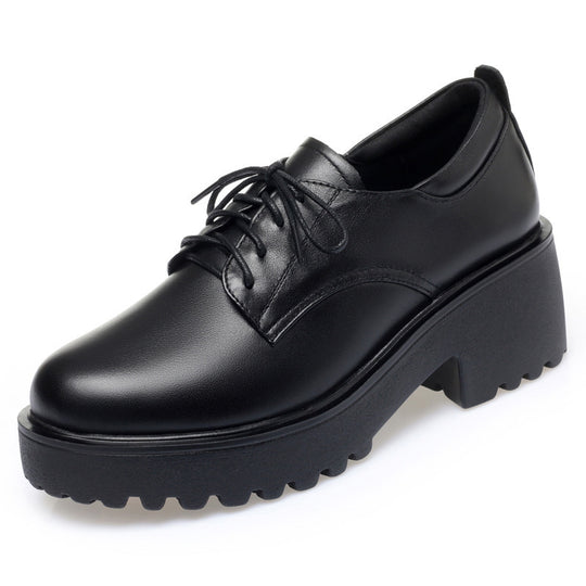Damen Komfortable Schnürschuhe mit klobigem Absatz und rutschfester Sohle R&B