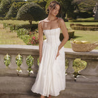 Damen Elegantes Maxikleid mit schmalem Schnitt und in der Taille gerafftem Design EB