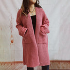 R&B | Lange Strickjacke mit Taschen Chunky Strick Weiche und Lässige Silhouette