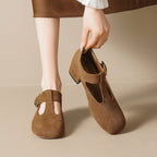 Damen modische Ballerinas mit eleganter Schnallenapplikation