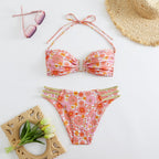 Damen Bikini-Set mit modischen Rüschen und verstellbaren Trägern R&B