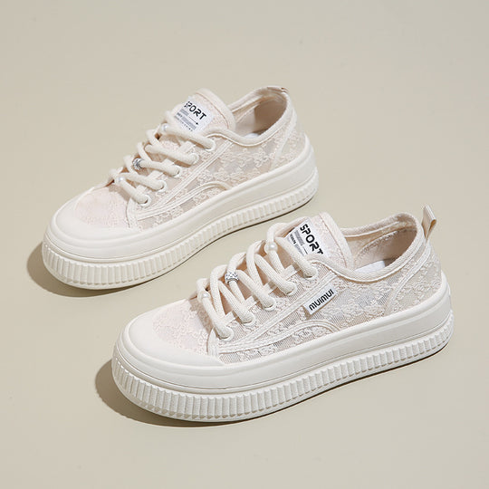 Damen Komfortable Sneaker mit dicker Sohle und einzigartigem Design R&B