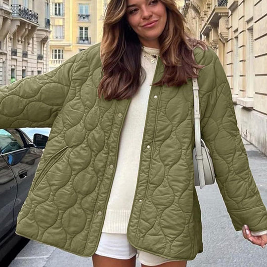 Damen Lässige Steppjacke mit praktischen Taschen und lässigem Schnitt R&B