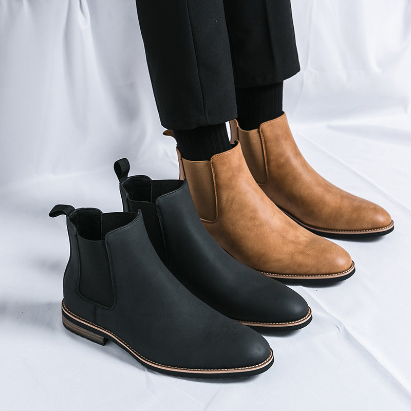 Damen elegante Chelsea-Stiefel mit flexiblem Gummizug und dämpfender Sohle R&B