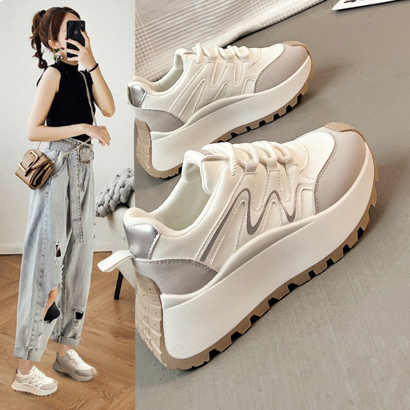 Damen Bequeme Sneakers mit modischer Plateau-Sohle R&B