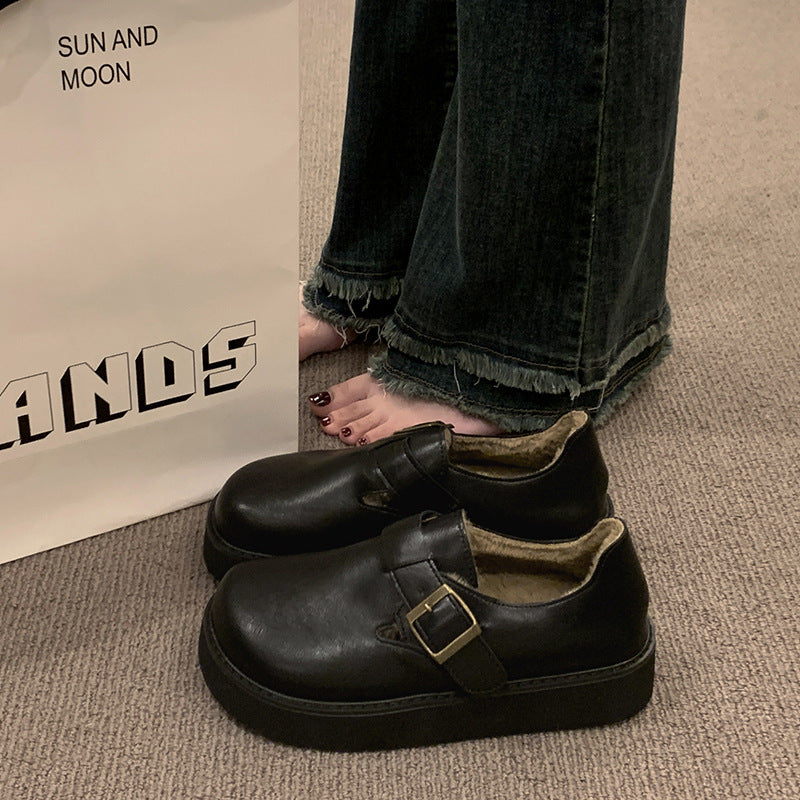 Damen Komfortable Mokassins mit modischem Schnallenverschluss R&B