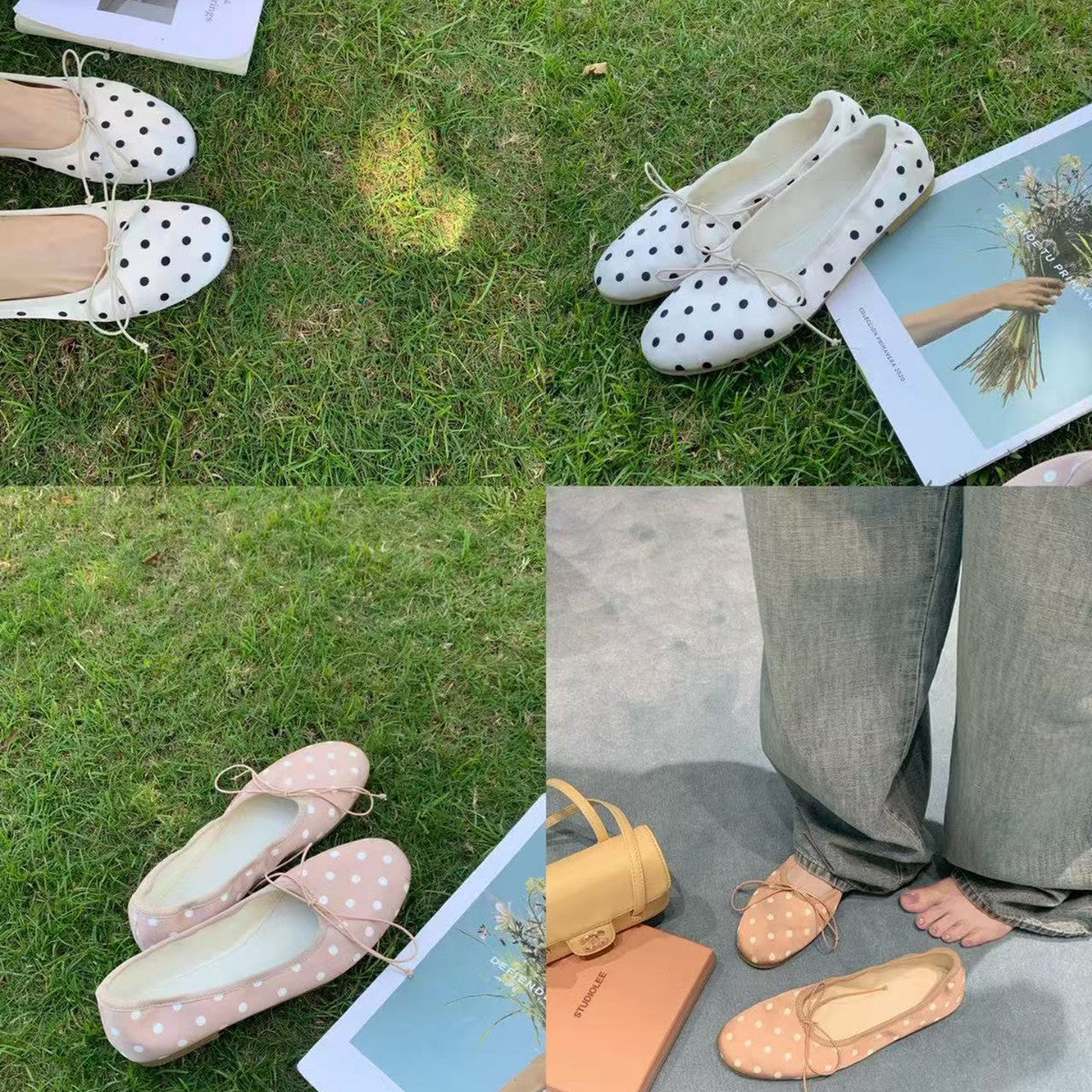 Damen Ballerinas mit femininem Schleifenakzent und weicher Innensohle