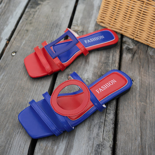 Damen modische Riemensandalen mit kreativem Schnallen-Design und komfortabler Fußbettung R&B
