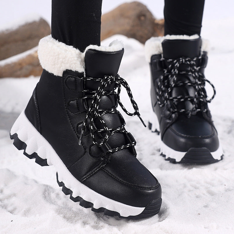 Damen Hohe Winterstiefel mit rutschfester Sohle und kuscheligem Futter