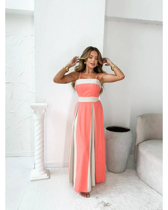 Damen Maxikleid mit eleganten Drapierungen R&B