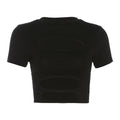 Damen cropped Oberteil mit Cut-Out-Design R&B