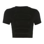 Damen cropped Oberteil mit Cut-Out-Design R&B
