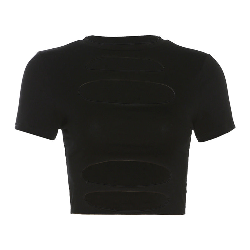 Damen cropped Oberteil mit Cut-Out-Design R&B