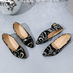 Damen Elegante Ballerinas mit modischem Druck und bequemem Innenfutter R&B