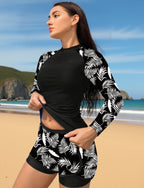 Damen Surf-Langarmshirt mit sportlichem Shorts