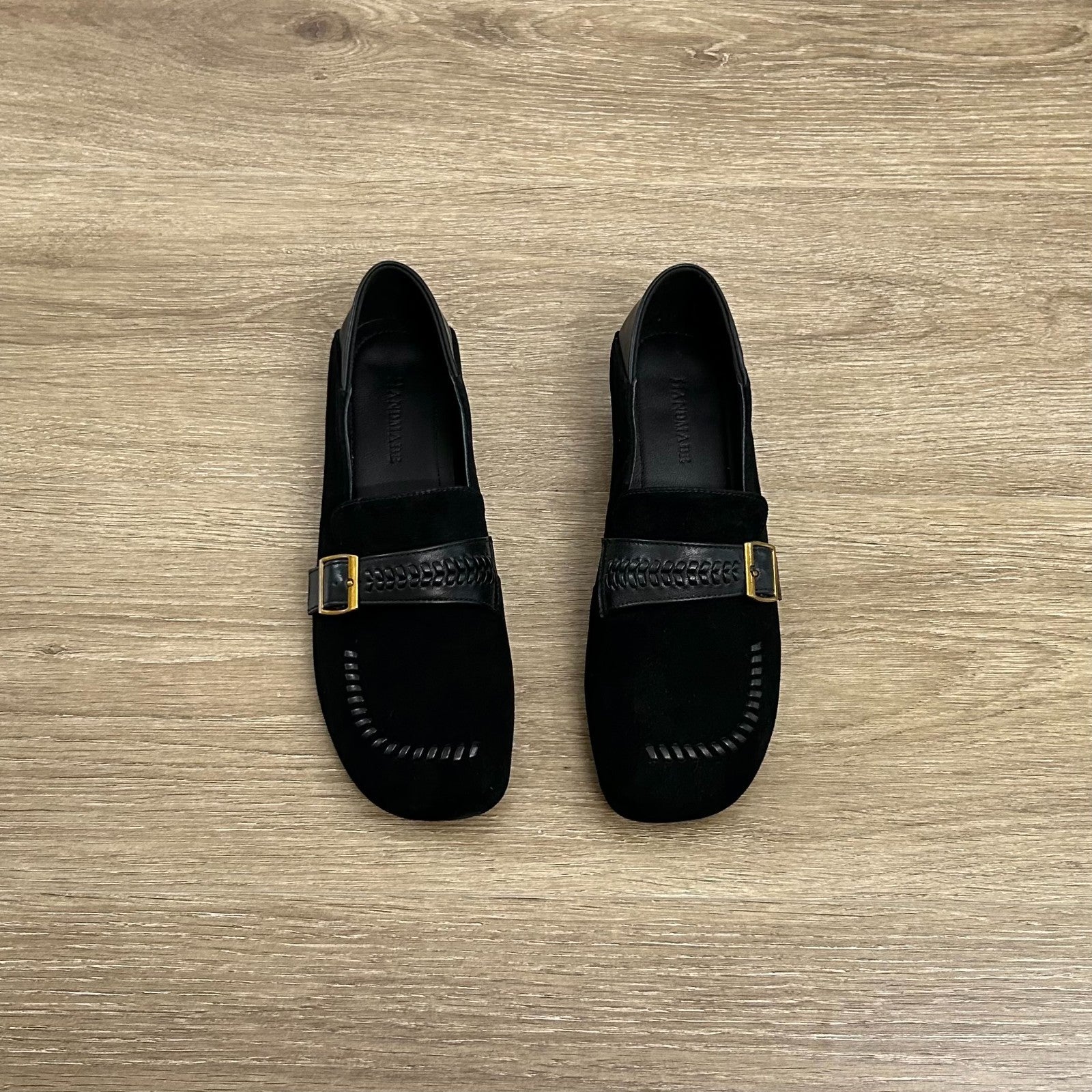 Damen Dekorative Mokassins mit modischem Schnallen-Detail