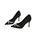 Damen elegante Pumps mit funkelndem Schmuckdetail R&B