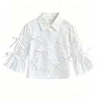 Mädchen Bluse mit Rüschendetails und Schleifen R&B