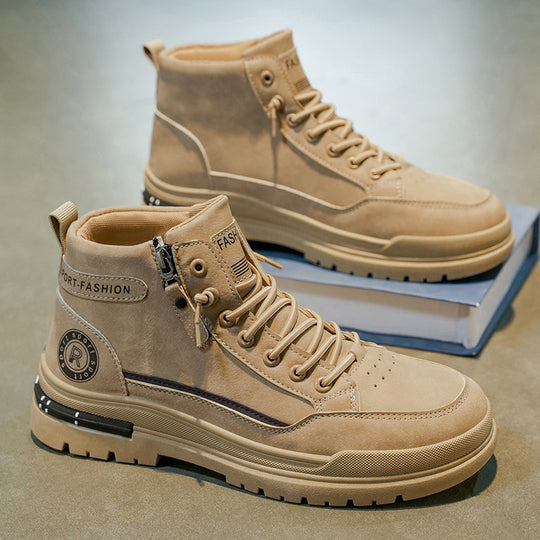 Damen High-Top Sneakers mit praktischem Reißverschluss und rutschfester Sohle R&B