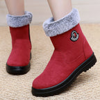 Damen Freizeit-Winterstiefel mit weichem Plüschkragen und rutschfester Sohle