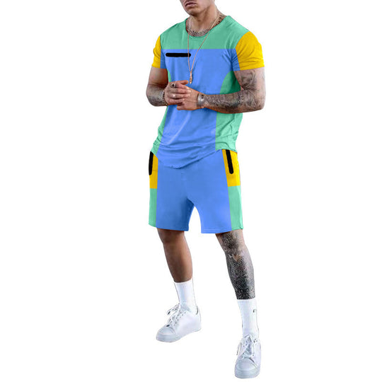 Herren Sportliches Freizeit-Set mit atmungsaktivem Design und praktischen Taschen R&B