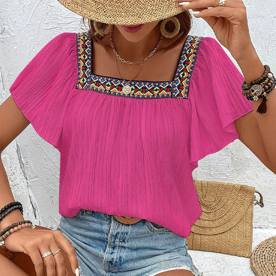 Damen Luftige Sommerbluse mit Stickereien R&B