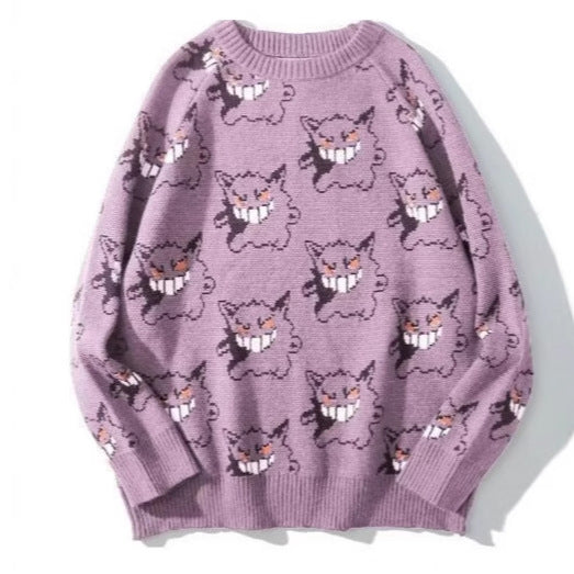 Damen Gemütlicher Pullover mit fröhlichem Grafikmuster R&B