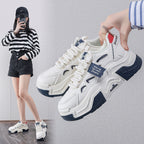 Damen modische Chunky Sneakers mit atmungsaktiver Oberflächenstruktur und gepolsterter Sohle R&B