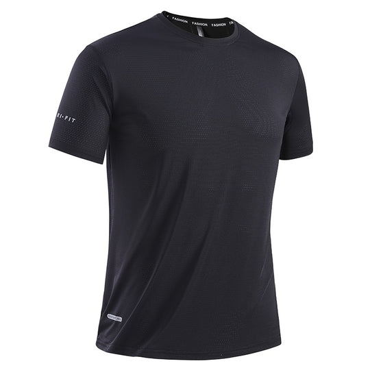 Herren nan atmungsaktives Funktions-T-Shirt aus perforiertem Mesh für Training R&B