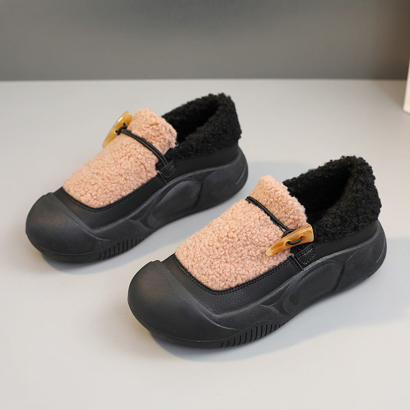 Damen warme Hausschuhe mit praktischer Schnalle und rutschfester Sohle R&B