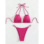 Damen Einteiler Badeanzug mit Knotendesign und Cut-Out-Details R&B