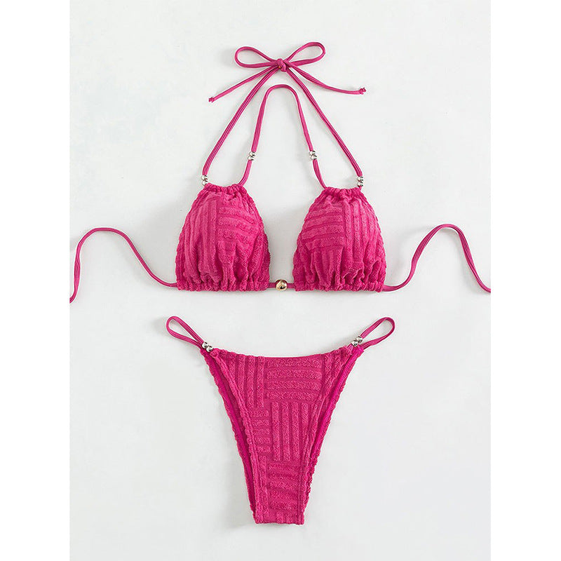 Damen Einteiler Badeanzug mit Knotendesign und Cut-Out-Details R&B