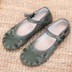 Damen Modische Ballerinas mit floralem Stickdesign R&B