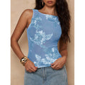 Damen ärmelloses Top mit floralem Design R&B