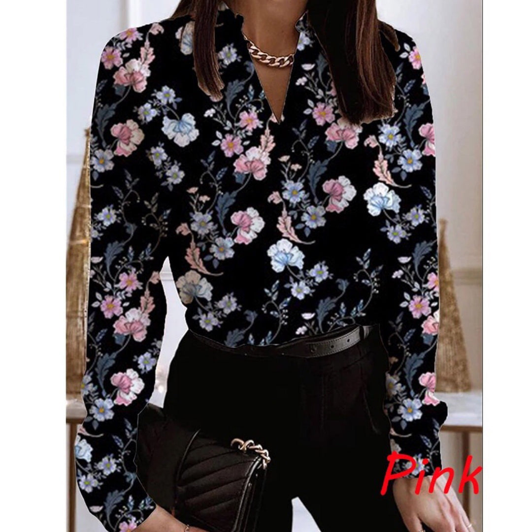 Damen Bluse mit floralem Muster und eleganter Passform R&B