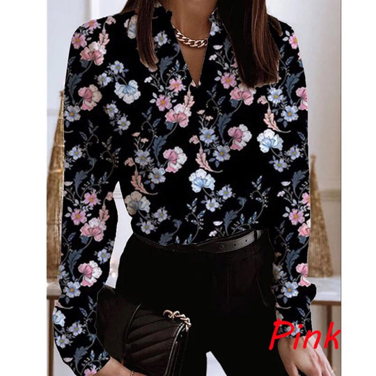 Damen Bluse mit floralem Muster und eleganter Passform R&B