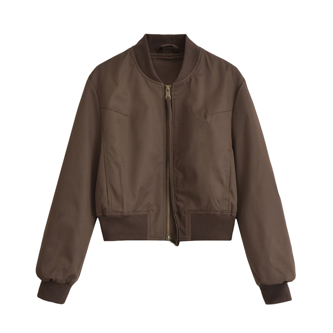 Damen modische Kurzjacke mit elastischem Bündchen R&B