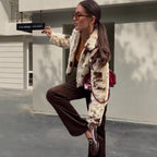 Damen modische und strapazierfähige Kunstpelzjacke R&B