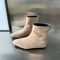 Damen Ankle Boots aus hochwertigem Wildleder mit dekorativem Reißverschluss R&B