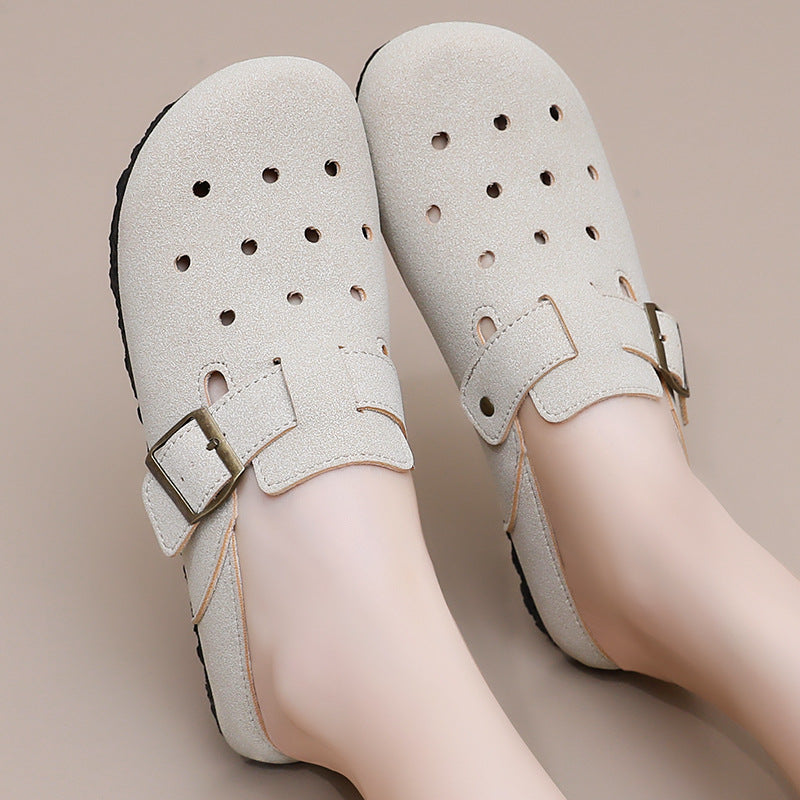 Damen Bequeme Clogs mit verstellbarem Riemen und Belüftungsöffnungen