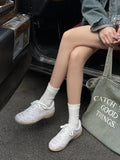 Damen sportliche Sneakers mit atmungsaktivem Mesh-Obermaterial und rutschfester Sohle R&B