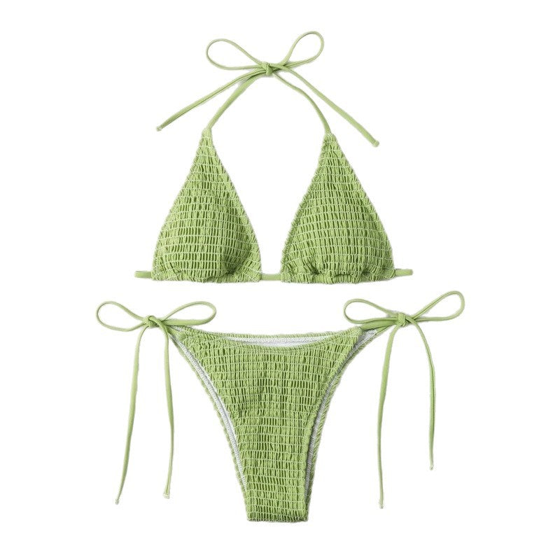 Damen Raffinierter Triangel-Bikini mit verstellbaren Bändern