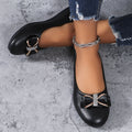 Damen Ballerinas mit modischem Schleifenakzent und Glitzerdetails R&B