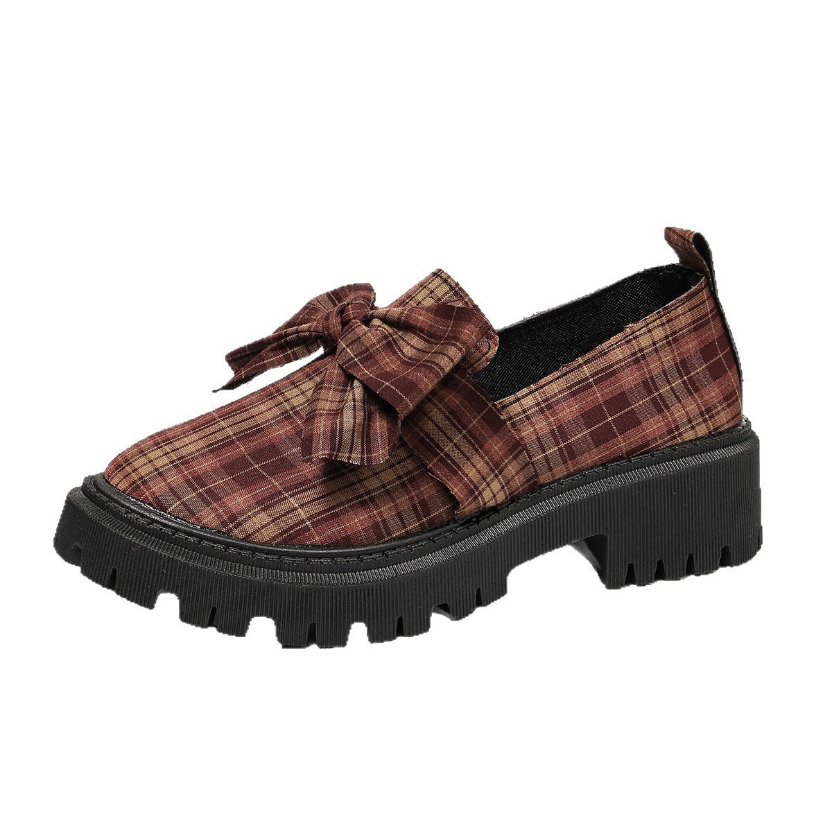 Damen Komfortable Slip-On Loafers mit dekorativer Schleifenapplikation und robustem Profil