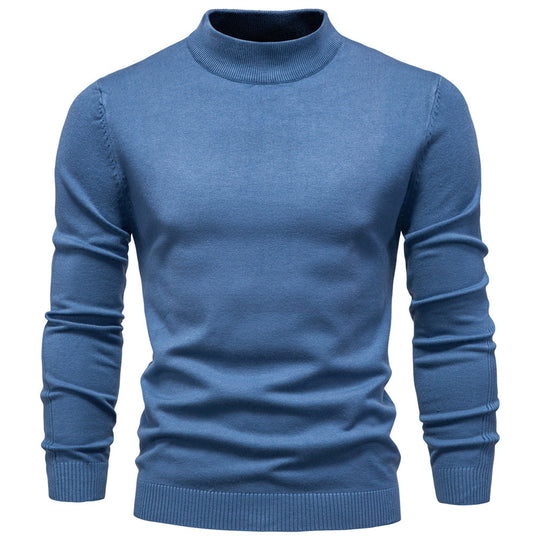 Herren Rollkragenpullover aus weichem Strickmaterial mit feiner Rippstruktur R&B