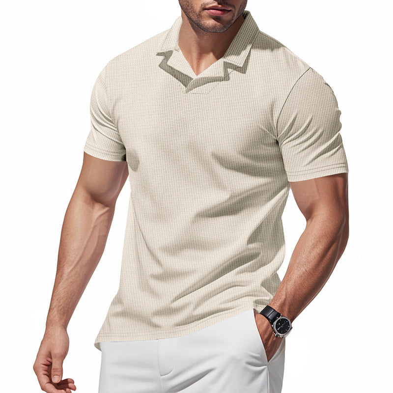 Herren Kurzarm Poloshirt mit strukturiertem Design R&B