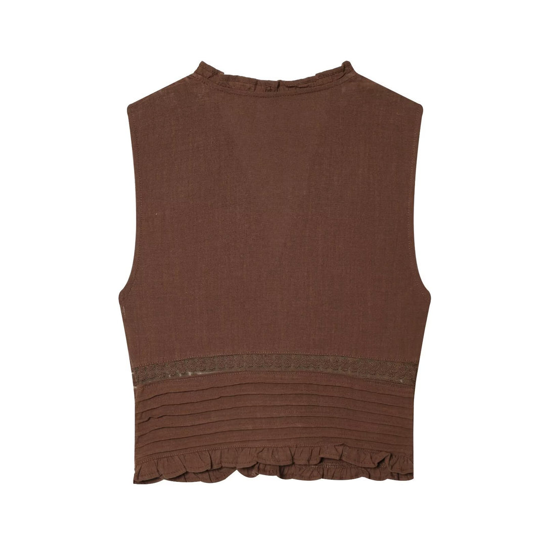 Damen Blusenshirt mit feiner Drapierung und dekorativen Knopfdetails R&B