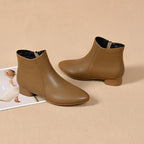 Damen Elegante Ankle Boots mit spitzem Schnitt und hochwertiger Lederverarbeitung R&B