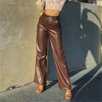 Damen Hochwertige Kunstleder-Hosen R&B